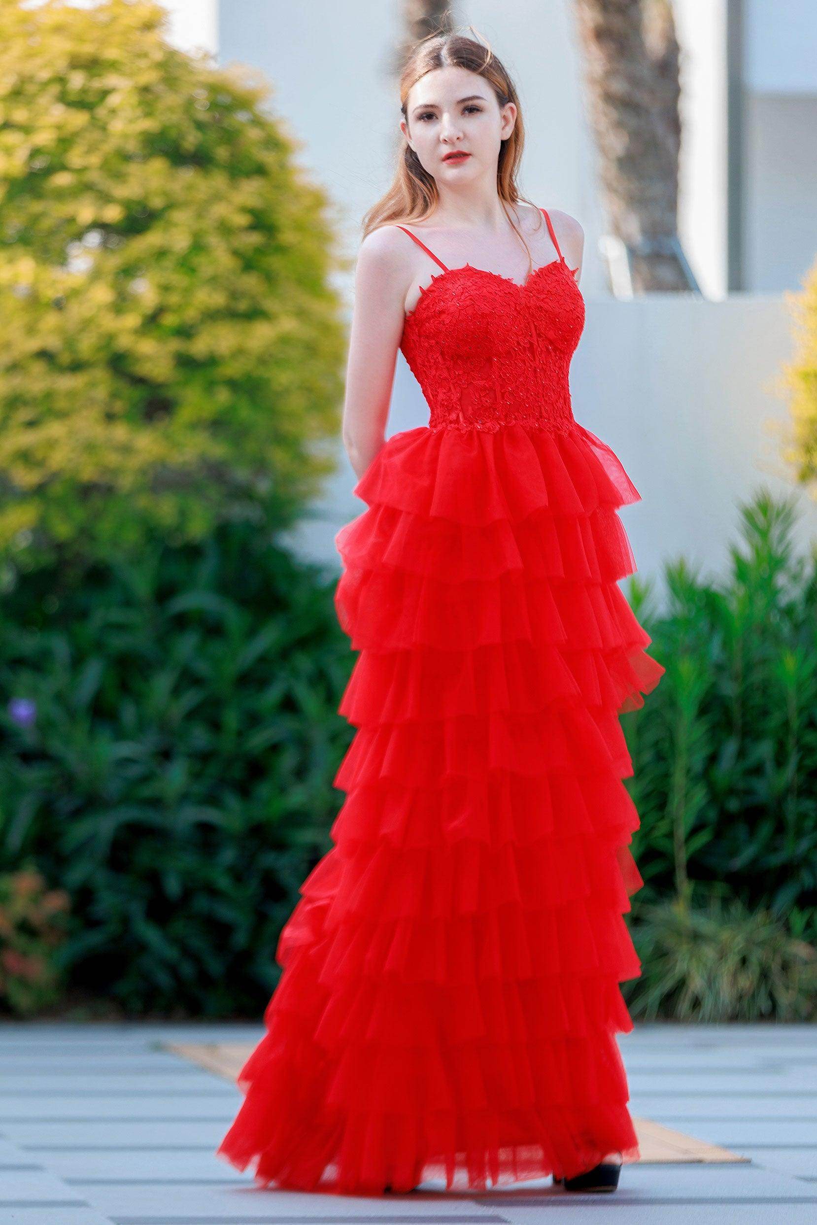Cocomelody Tiered Tulle Prom Dress with Appliques CS0496, Purple Dusk Cocomelody Tiered Tulle Prom Dress with Appliques CS0496, Purple Dusk