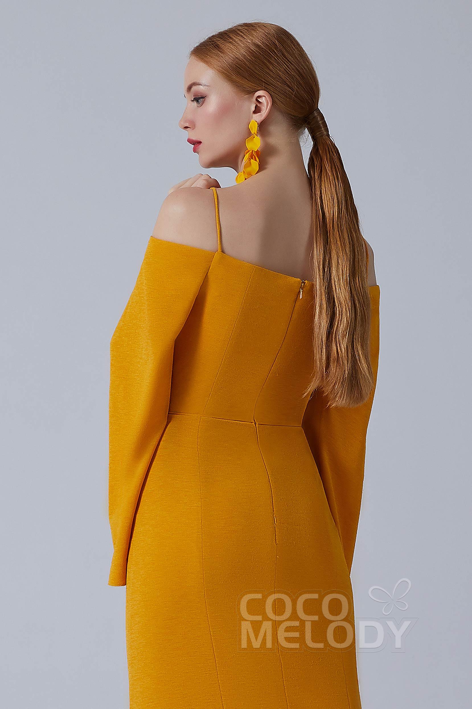 Asymmetrical High-Low Twisted Silk Fabric Dress CS0210 - COCOMELODY