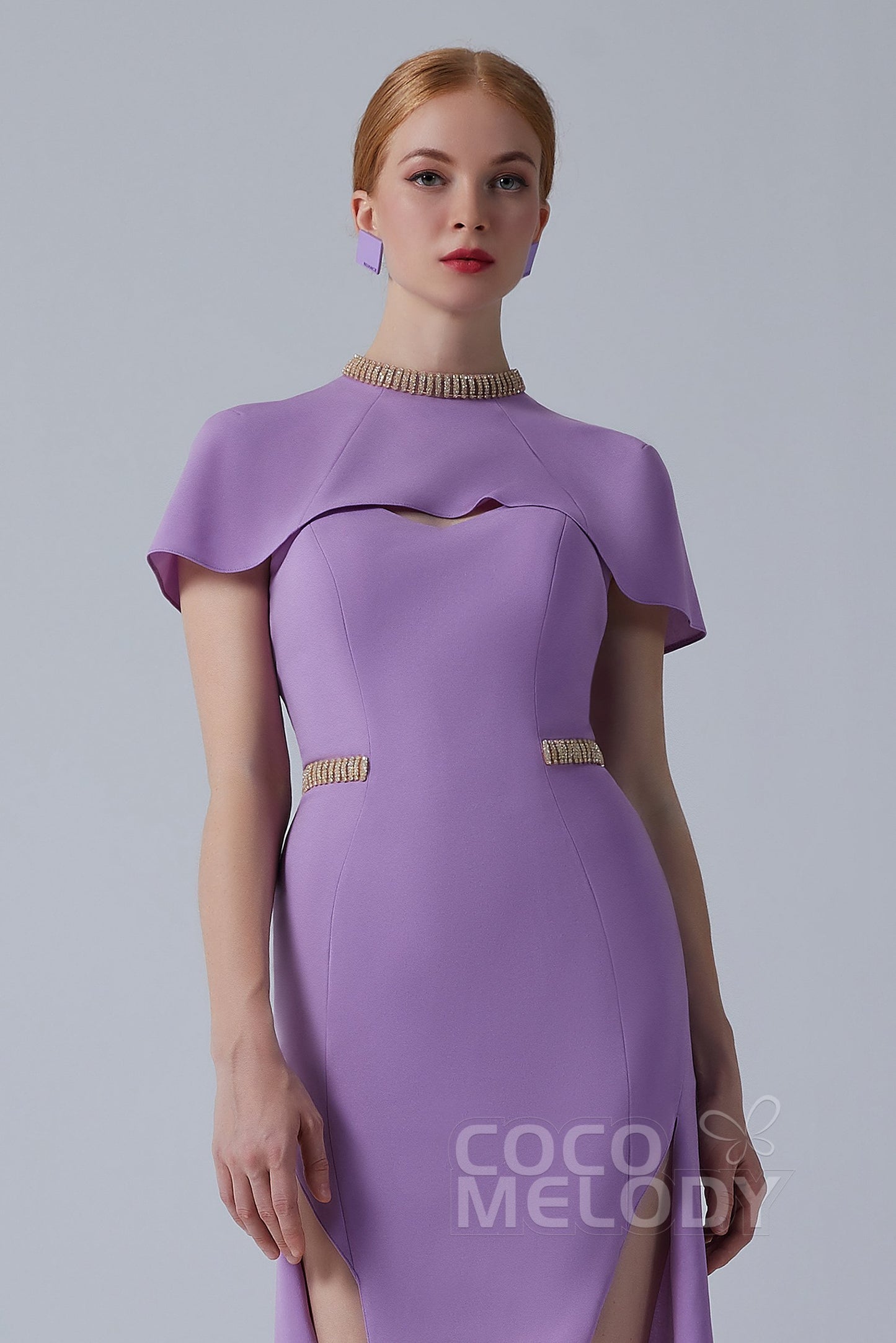 Asymmetrical High-Low Twisted Silk Fabric Dress CS0217