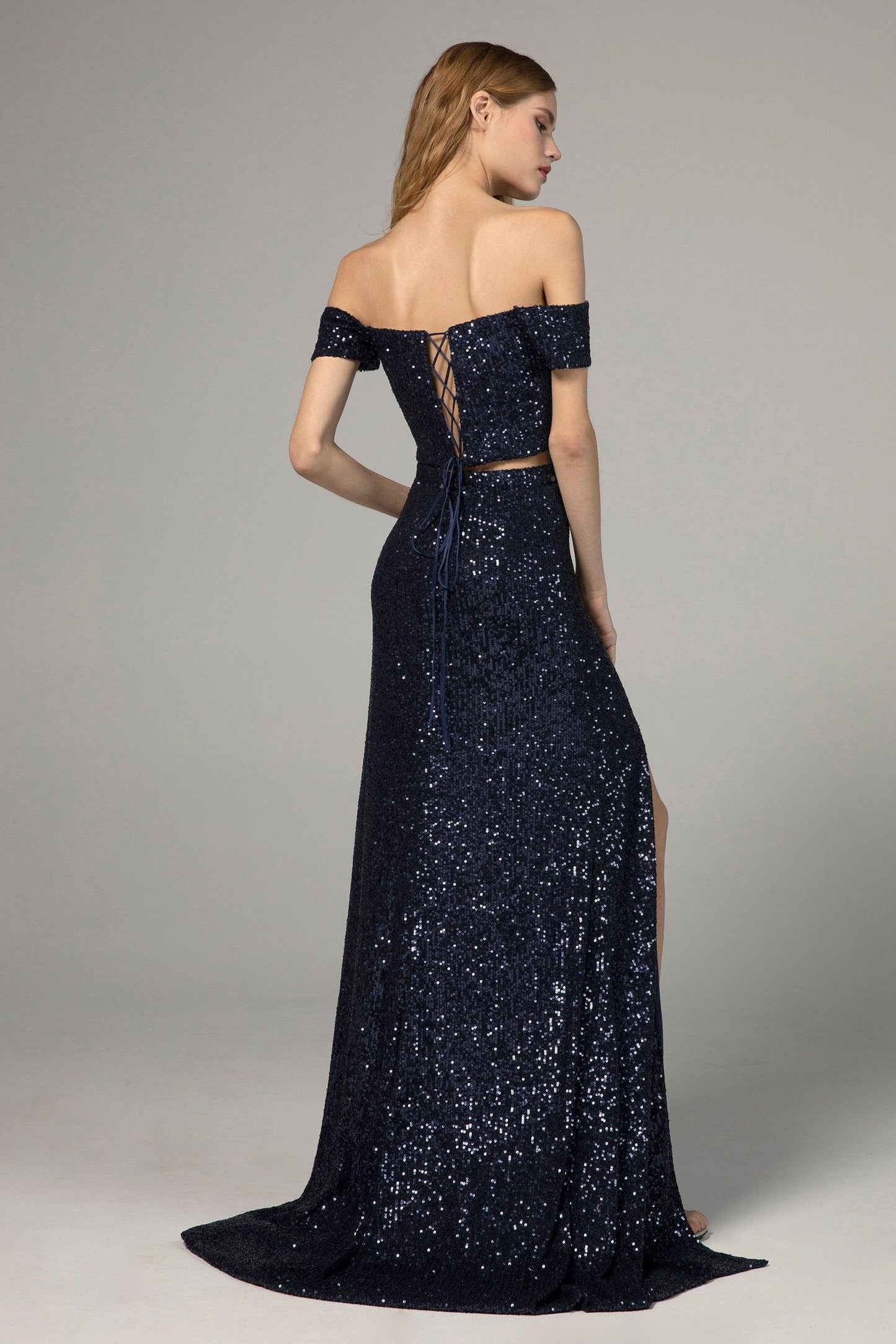 Sheath-Column Floor Length Sequined Dress CS0287