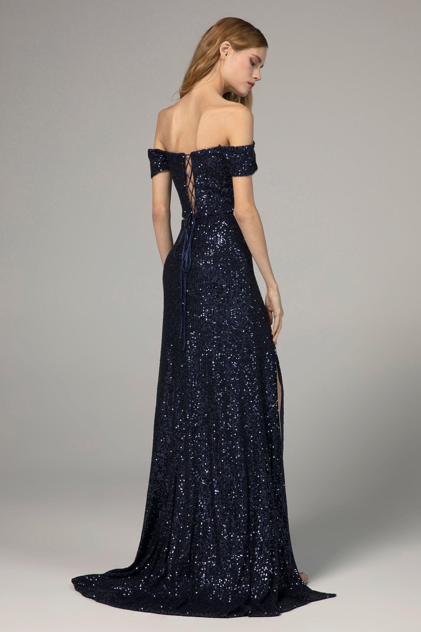 Sheath-Column Floor Length Sequined Dress CS0287 - COCOMELODY