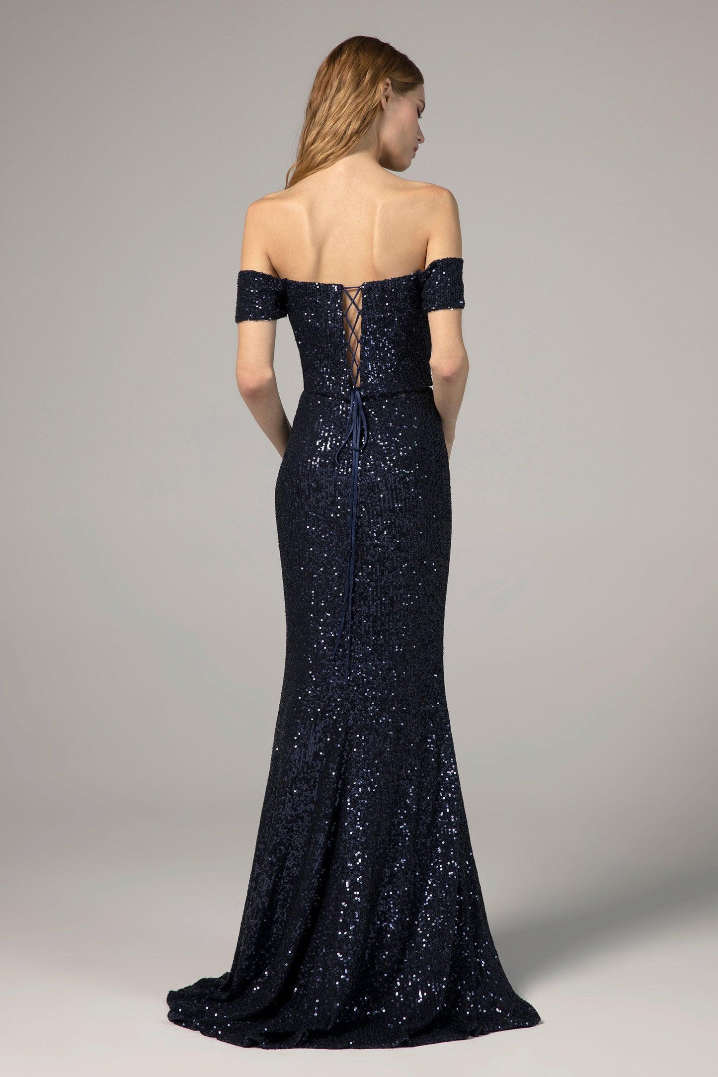 Trumpet-Mermaid Floor Length Sequined Dress CS0290 - COCOMELODY