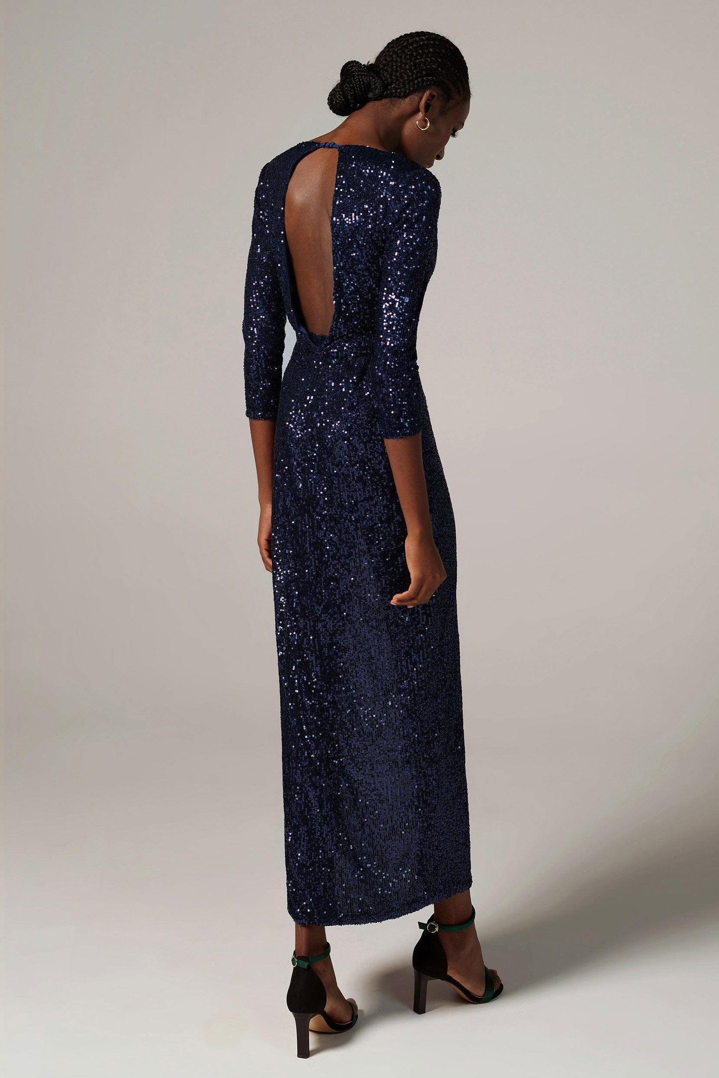 Sheath-Column Ankle Length Sequined Dress CS0294