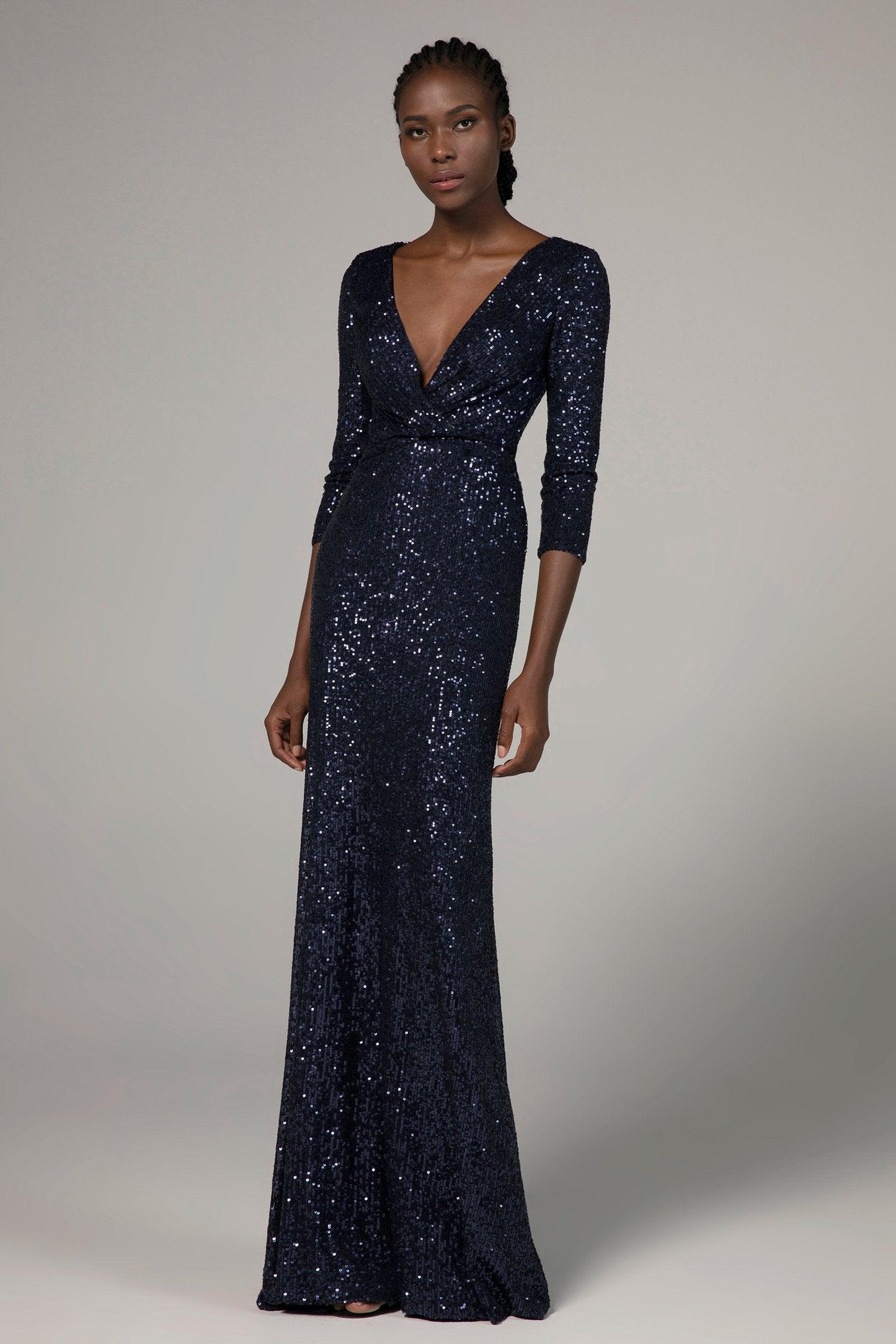 Trumpet-Mermaid Floor Length Sequined Dress CS0295