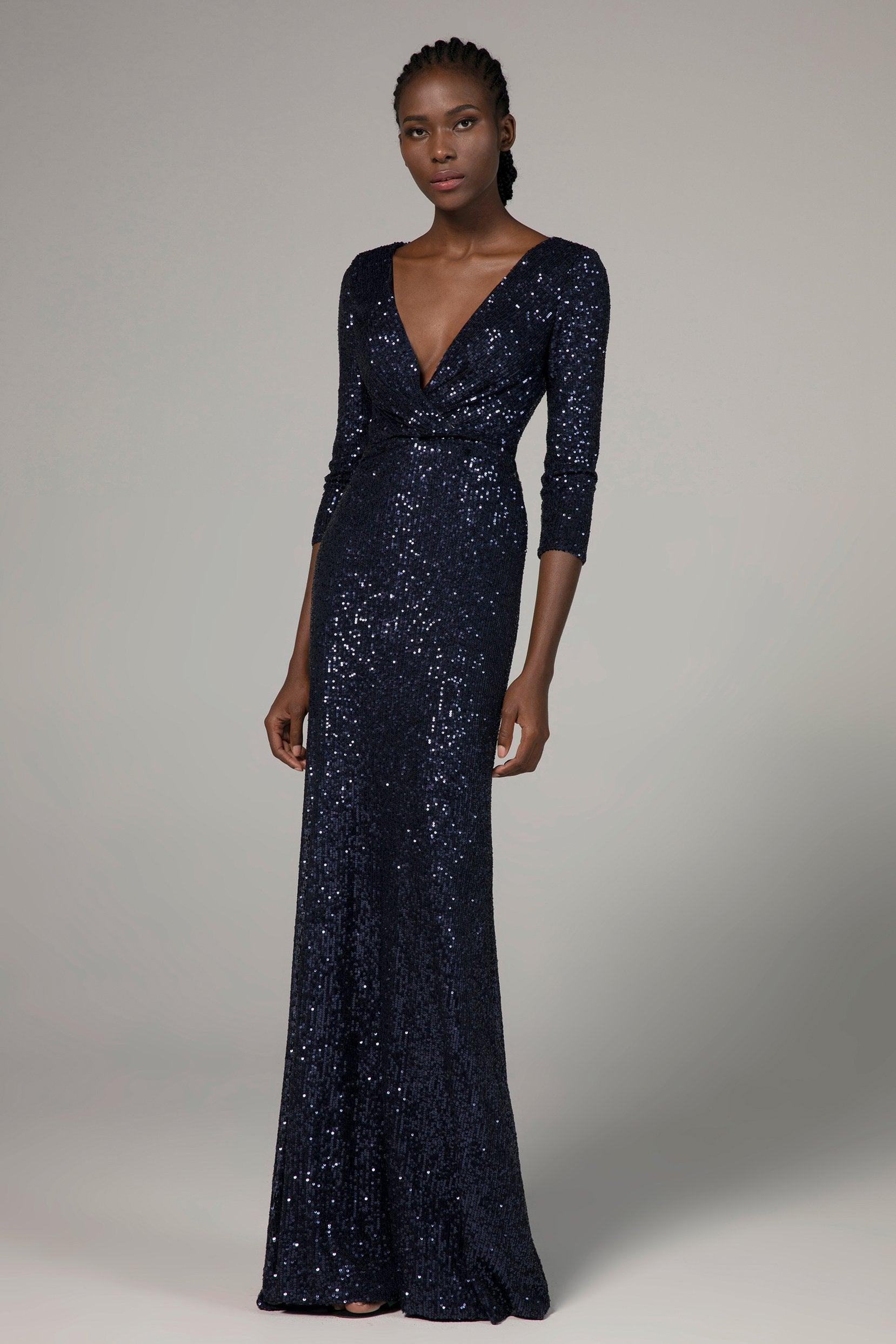 Trumpet-Mermaid Floor Length Sequined Dress CS0295 - COCOMELODY