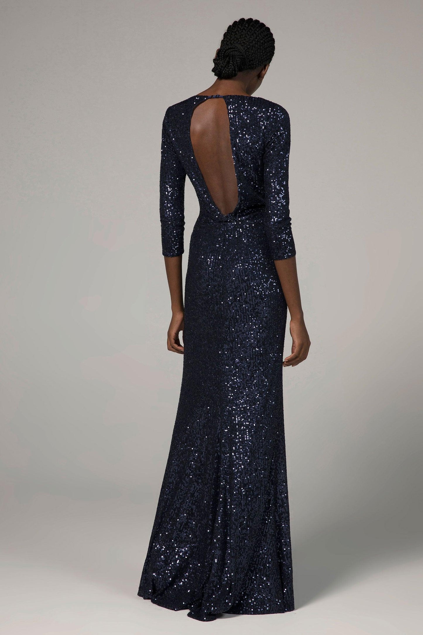 Trumpet-Mermaid Floor Length Sequined Dress CS0295