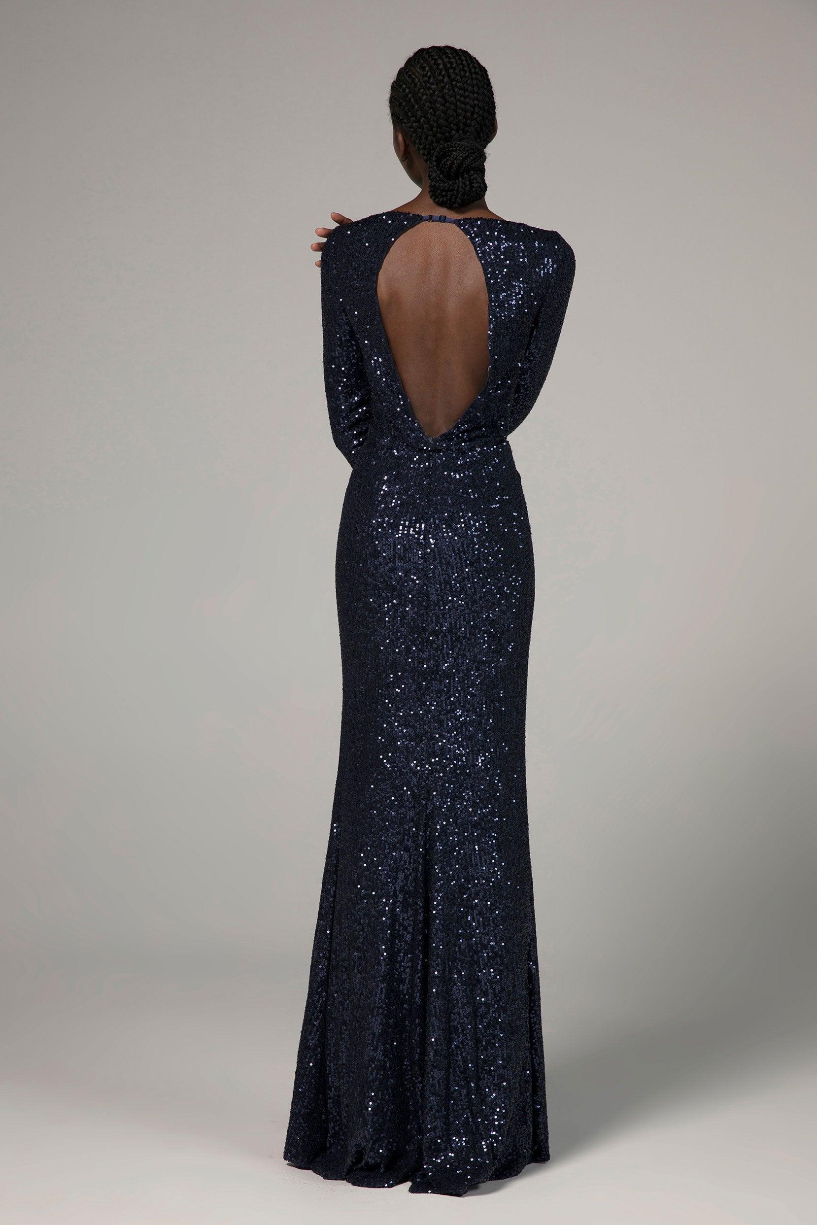 Trumpet-Mermaid Floor Length Sequined Dress CS0295 - COCOMELODY