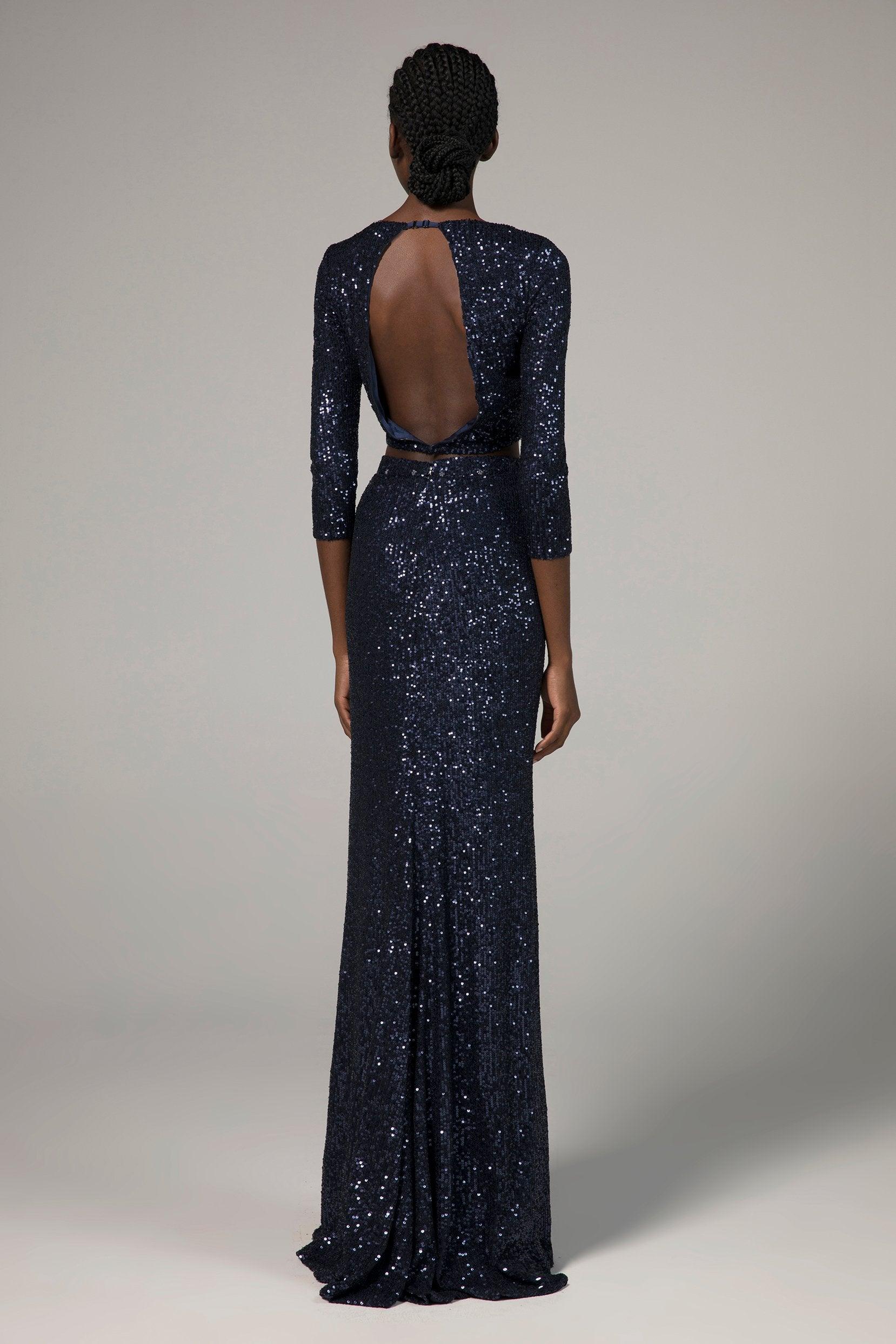 Trumpet-Mermaid Floor Length Sequined Dress CS0295 - COCOMELODY
