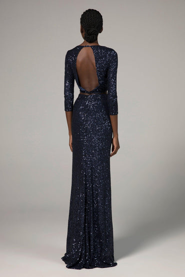 Trumpet-Mermaid Floor Length Sequined Dress CS0295 - COCOMELODY