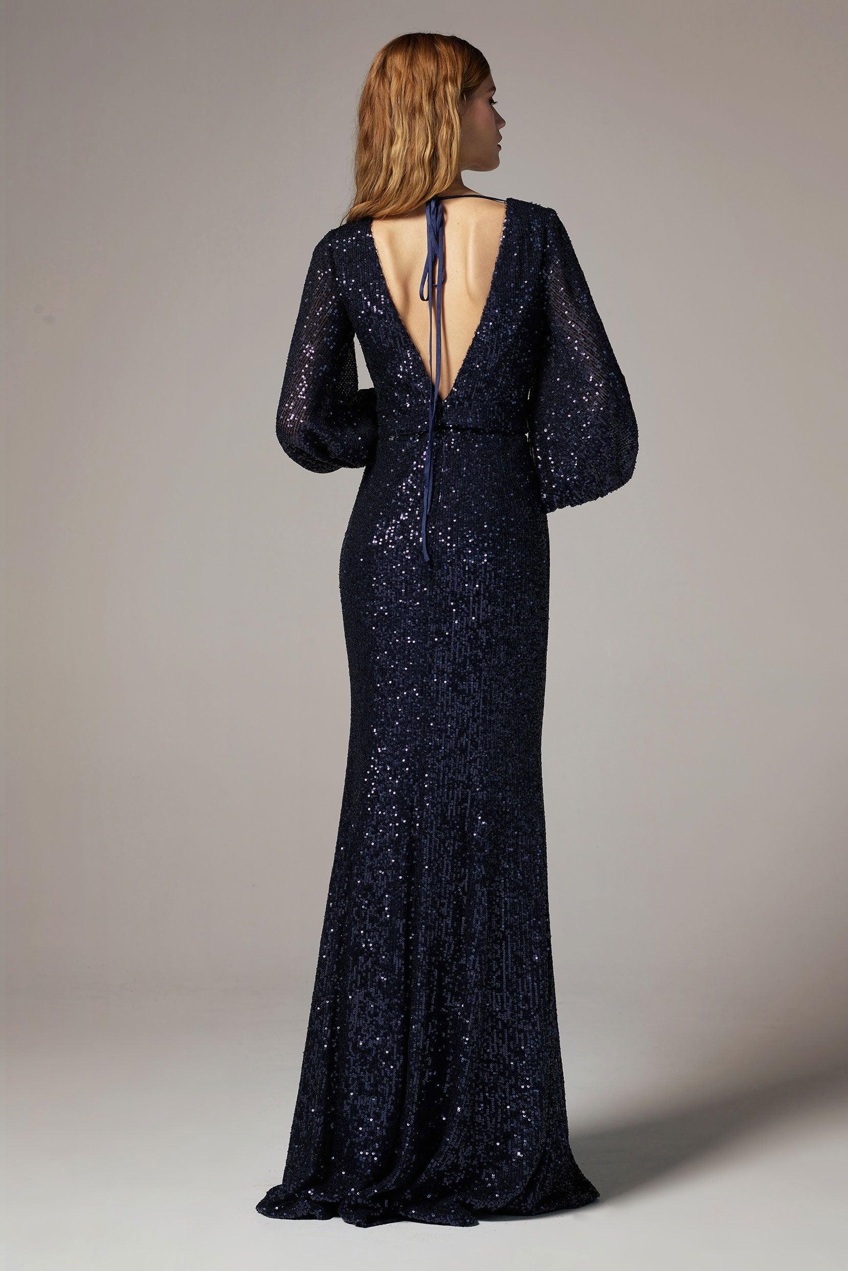 Sheath-Column Floor Length Sequined Dress CS0302 - COCOMELODY