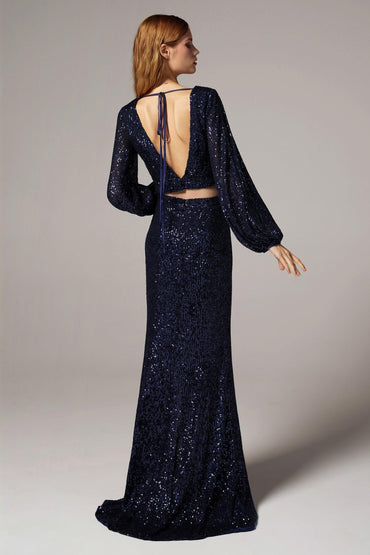Sheath-Column Floor Length Sequined Dress CS0302 - COCOMELODY