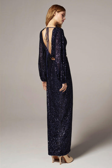 Sheath-Column Ankle Length Sequined Dress CS0303 - COCOMELODY