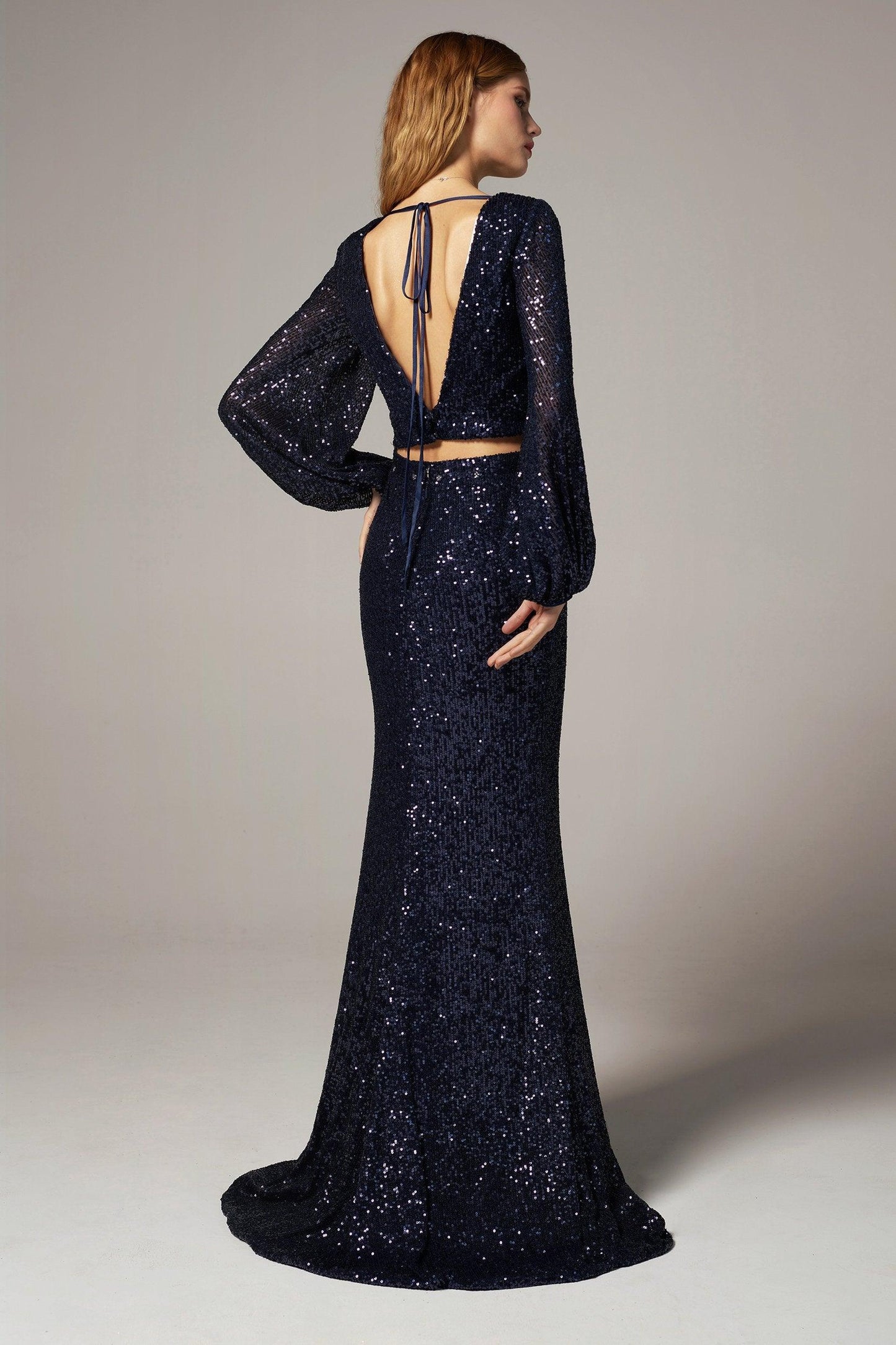 Trumpet-Mermaid Ankle Length Sequined Dress CS0304 - COCOMELODY