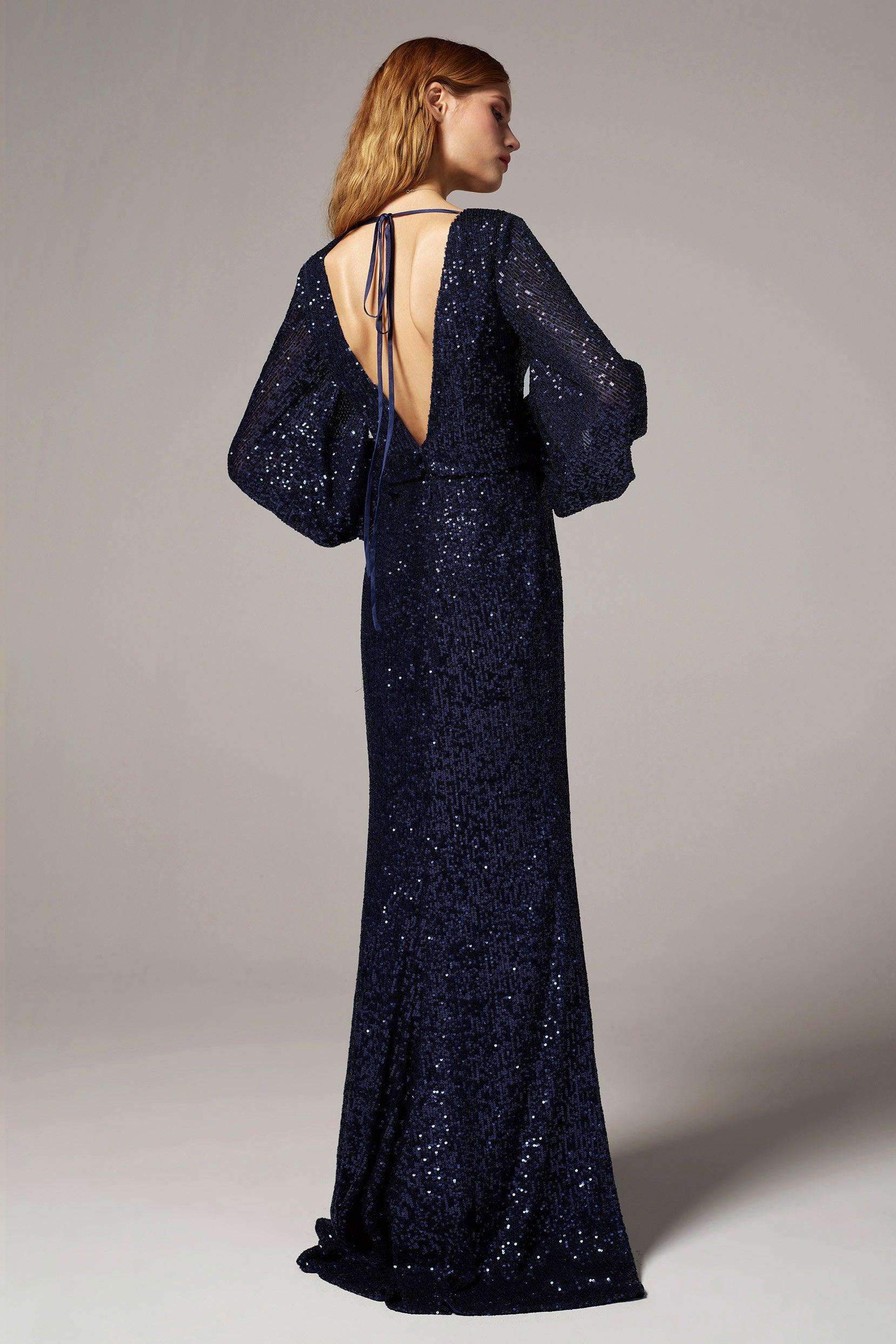 Trumpet-Mermaid Ankle Length Sequined Dress CS0304 - COCOMELODY