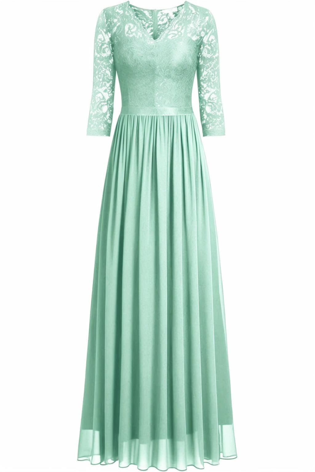 A-Line Floor Length Chiffon Prom Dress CS0421 - COCOMELODY