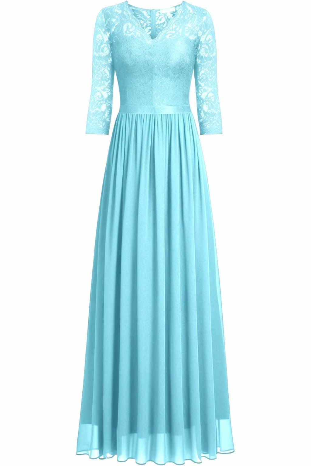 A-Line Floor Length Chiffon Prom Dress CS0421 - COCOMELODY