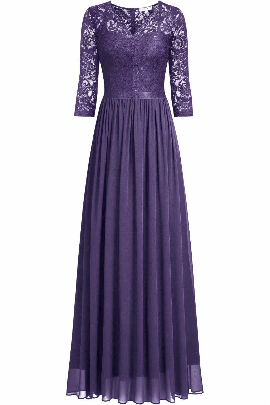 A-Line Floor Length Chiffon Prom Dress CS0421 - COCOMELODY
