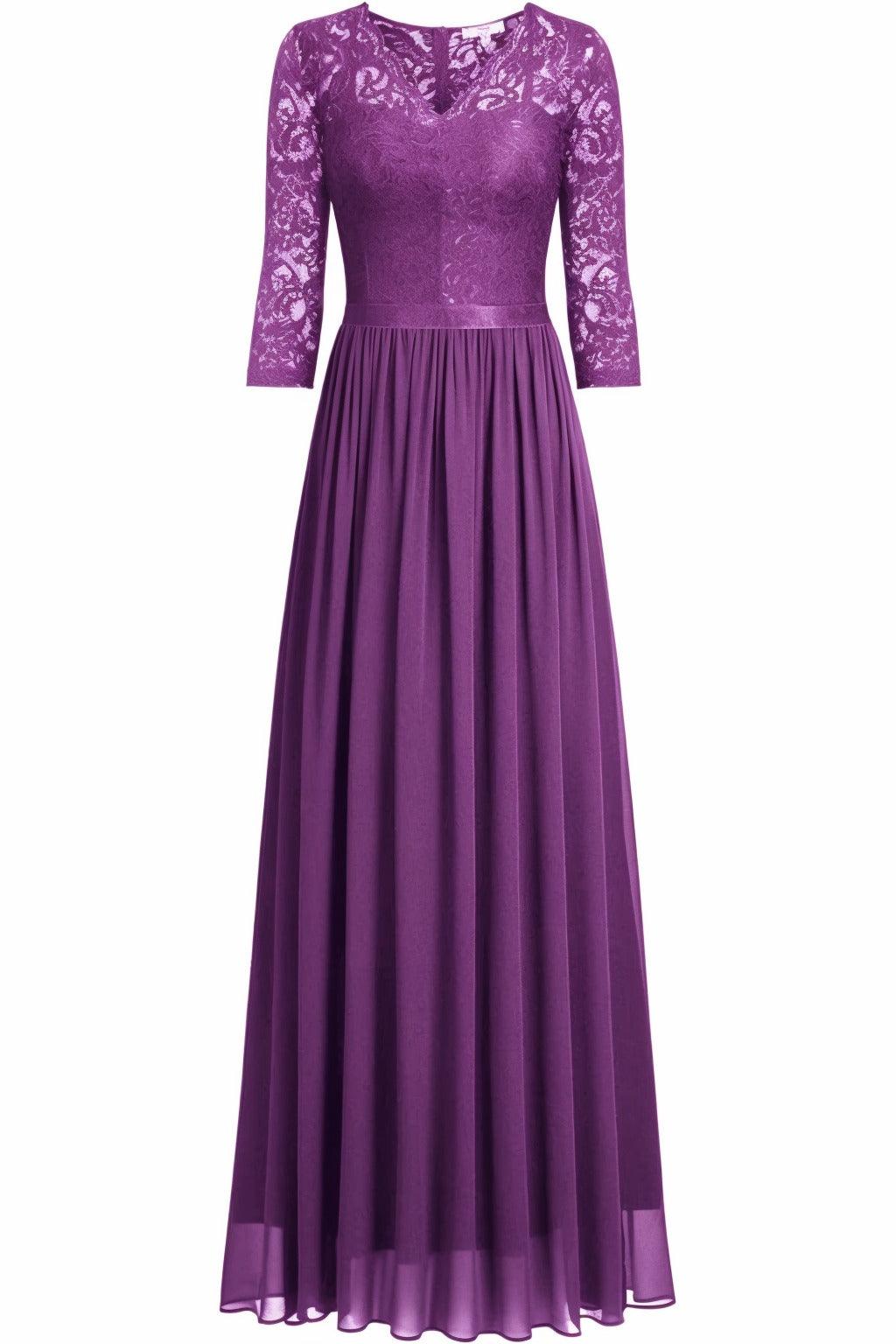 A-Line Floor Length Chiffon Prom Dress CS0421 - COCOMELODY