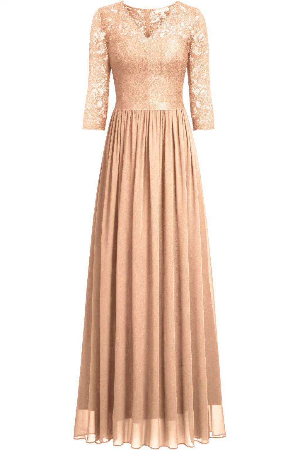 A-Line Floor Length Chiffon Prom Dress CS0421 - COCOMELODY