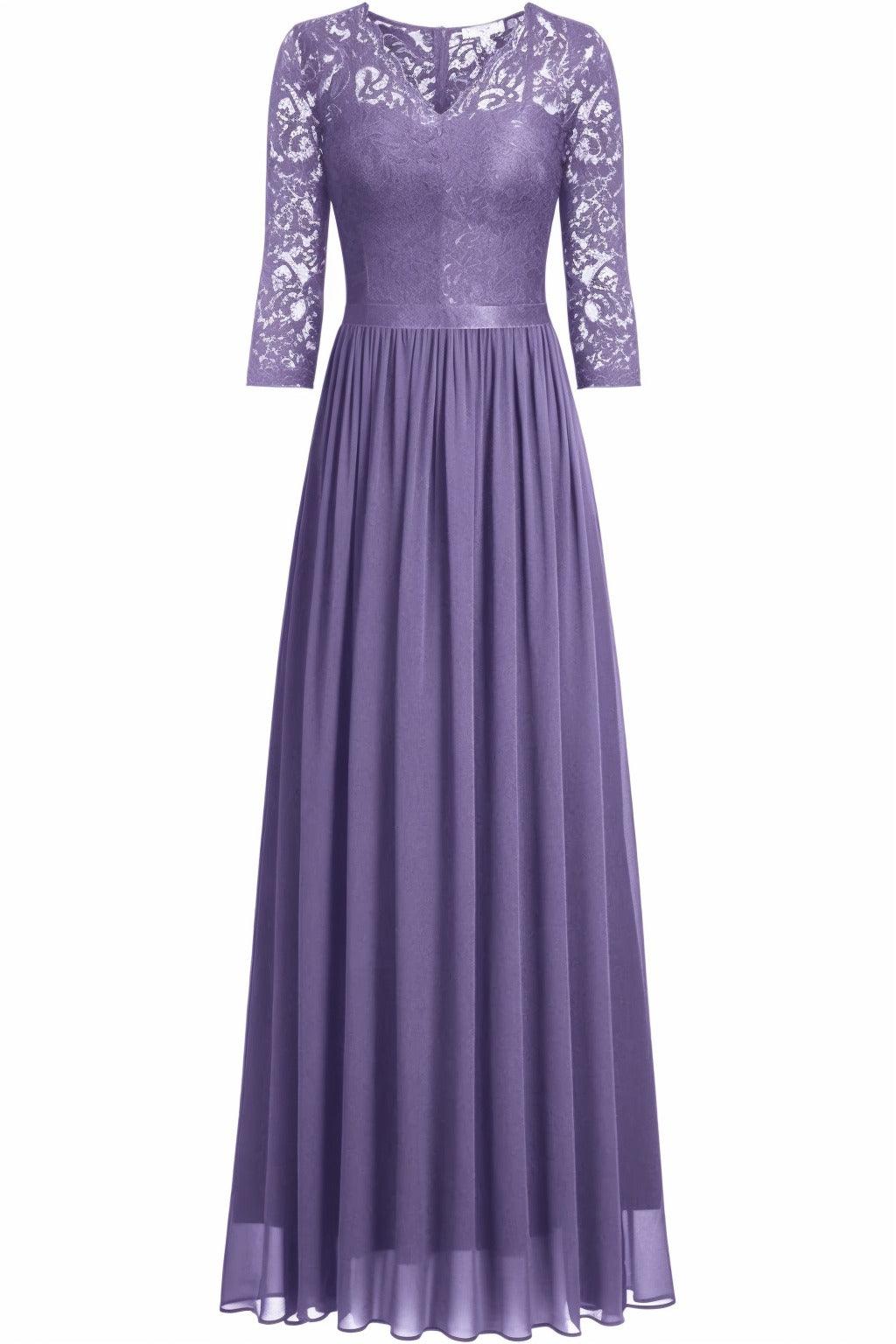 A-Line Floor Length Chiffon Prom Dress CS0421 - COCOMELODY