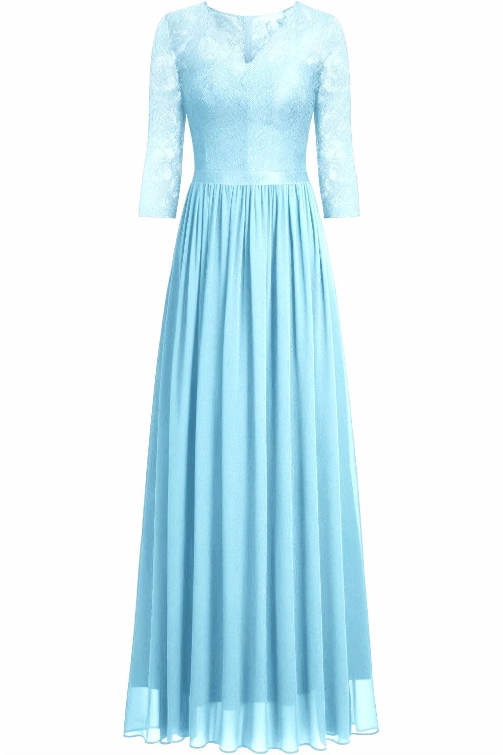 A-Line Floor Length Chiffon Prom Dress CS0421 - COCOMELODY