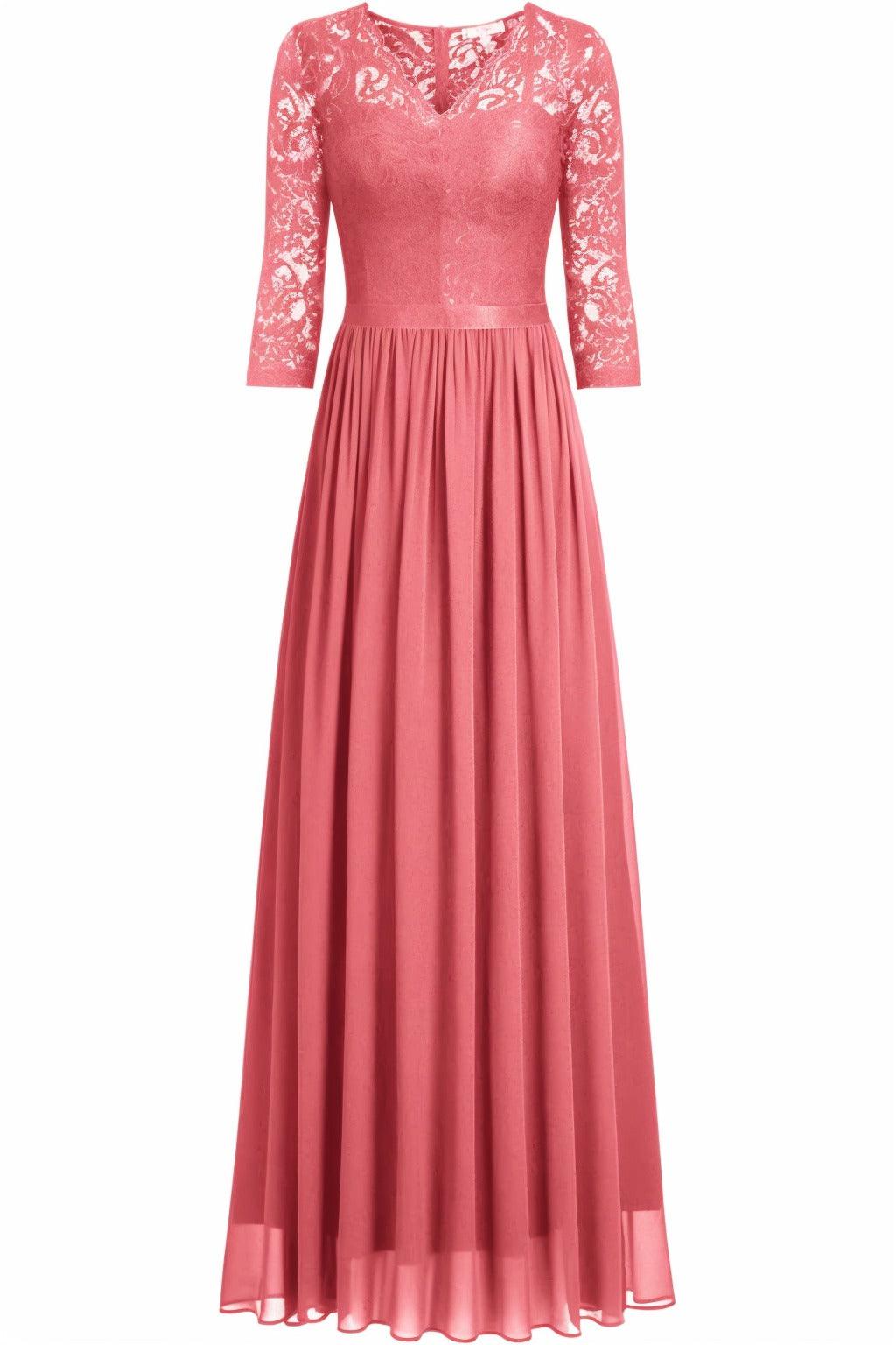 A-Line Floor Length Chiffon Prom Dress CS0421 - COCOMELODY