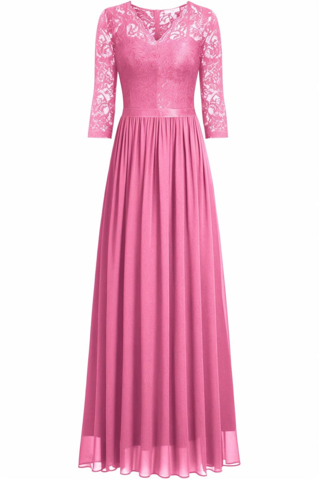 A-Line Floor Length Chiffon Prom Dress CS0421 - COCOMELODY