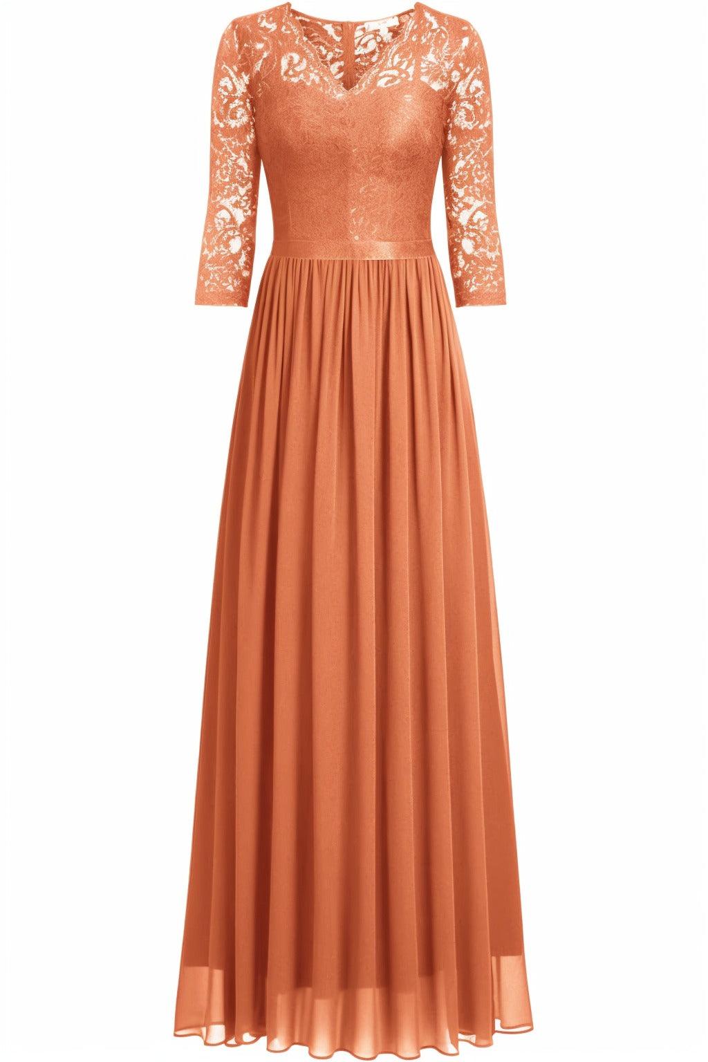 A-Line Floor Length Chiffon Prom Dress CS0421 - COCOMELODY