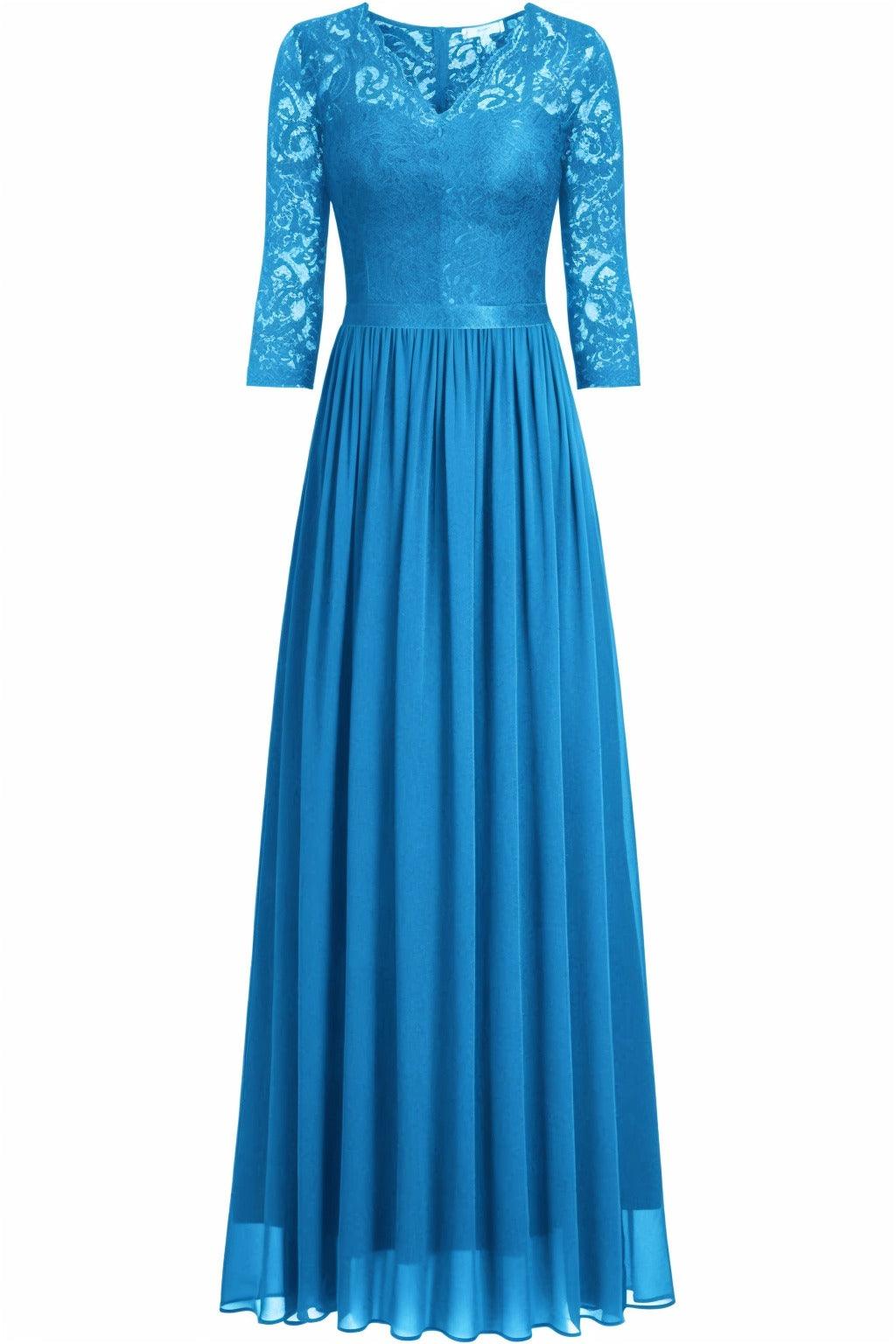 A-Line Floor Length Chiffon Prom Dress CS0421 - COCOMELODY