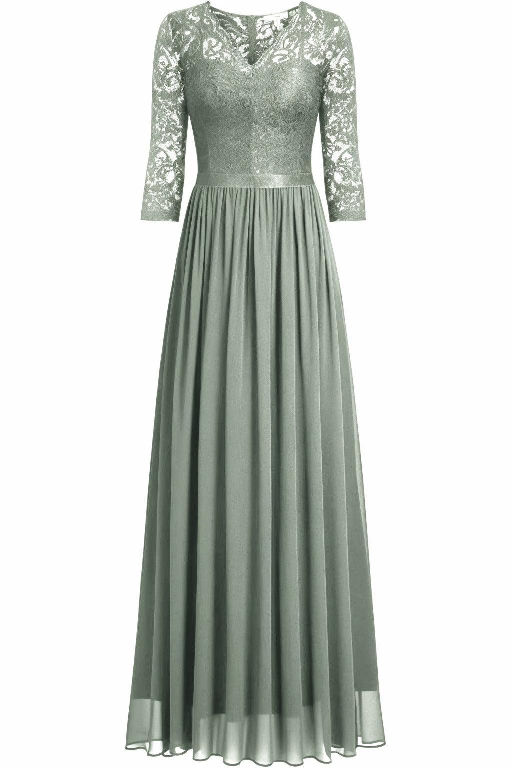 A-Line Floor Length Chiffon Prom Dress CS0421 - COCOMELODY