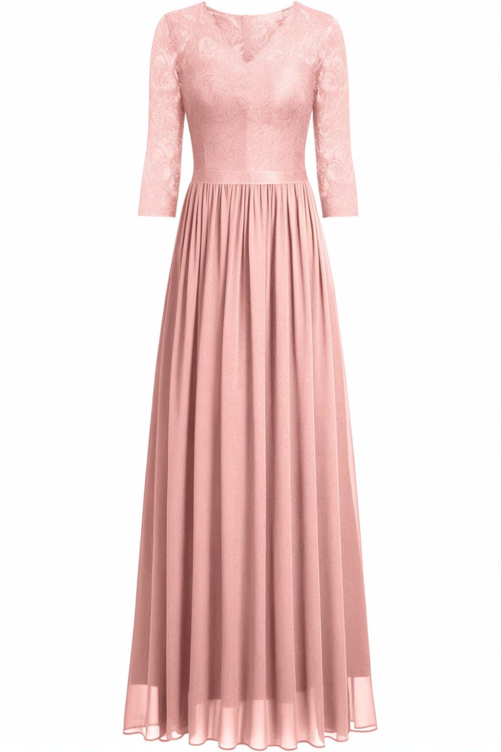 A-Line Floor Length Chiffon Prom Dress CS0421 - COCOMELODY