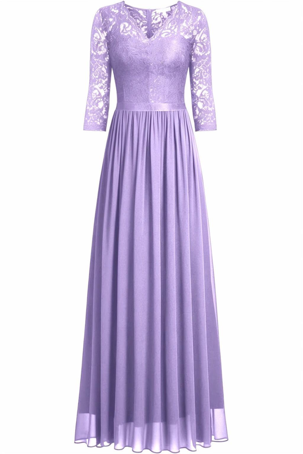 A-Line Floor Length Chiffon Prom Dress CS0421 - COCOMELODY