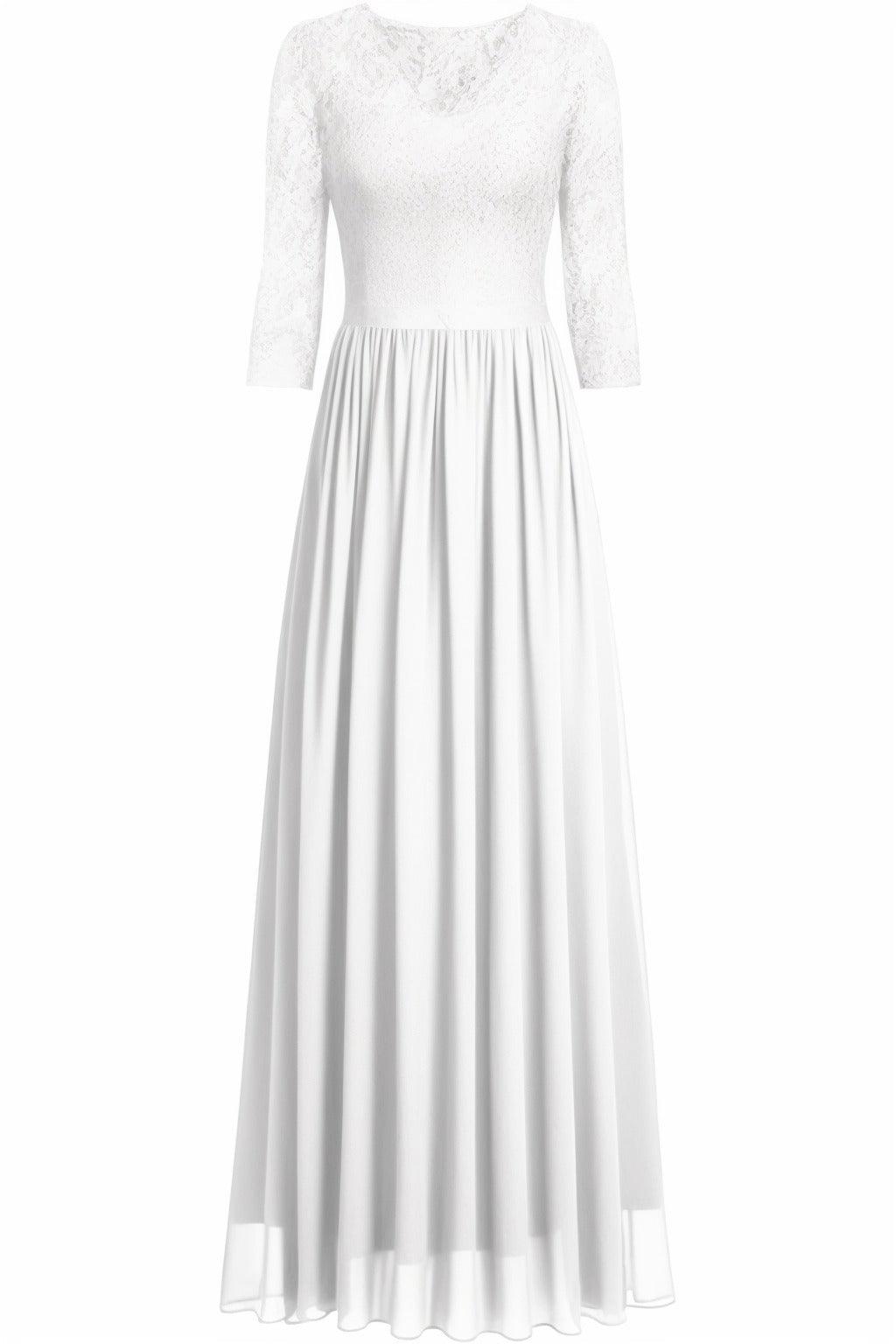 A-Line Floor Length Chiffon Prom Dress CS0421 - COCOMELODY