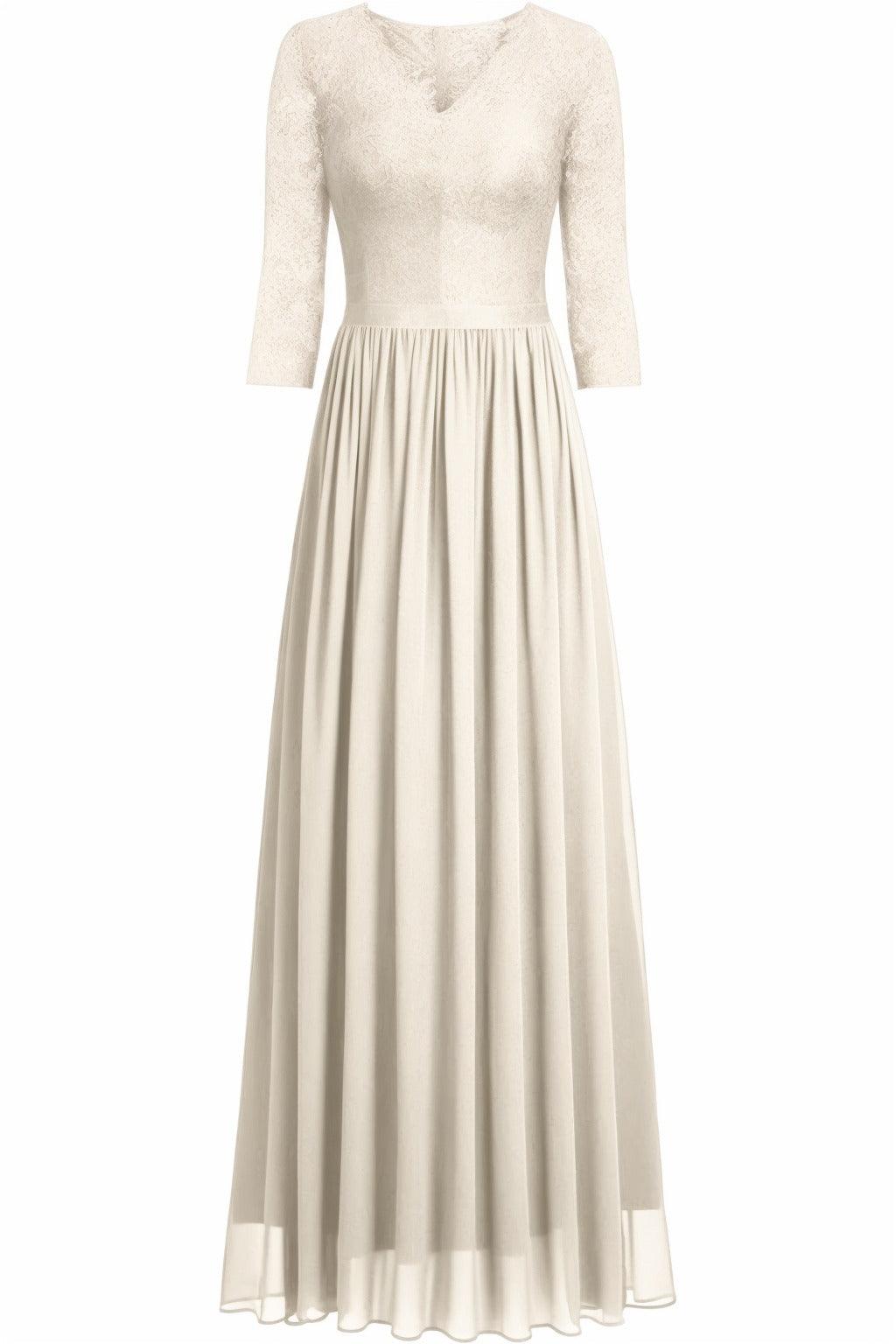 A-Line Floor Length Chiffon Prom Dress CS0421 - COCOMELODY
