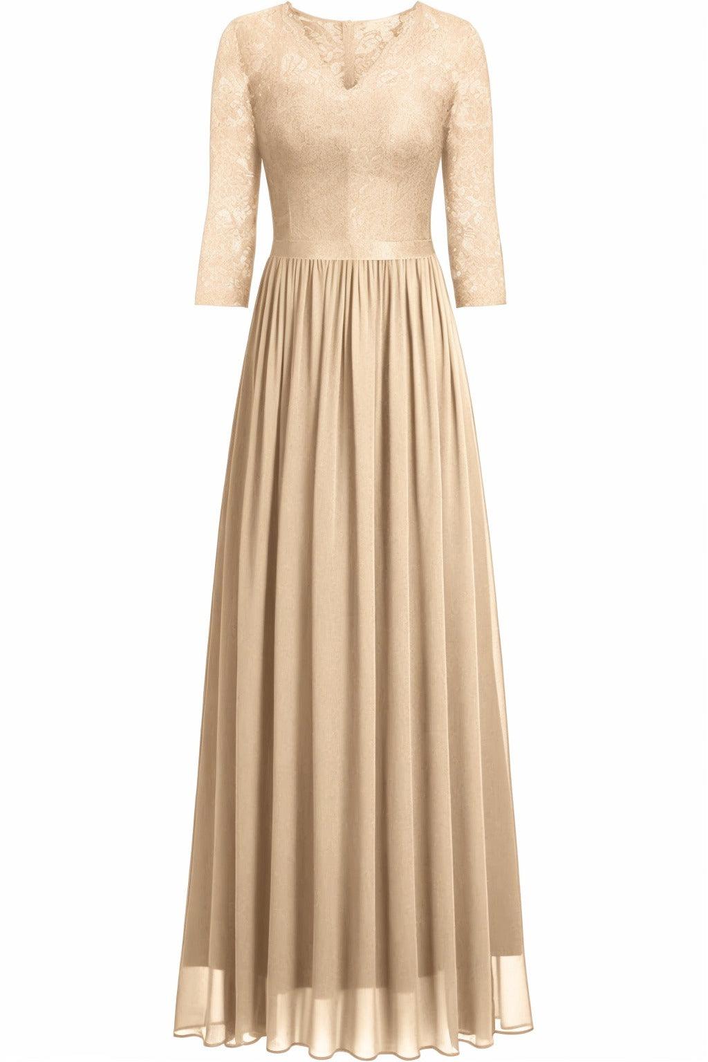 A-Line Floor Length Chiffon Prom Dress CS0421 - COCOMELODY