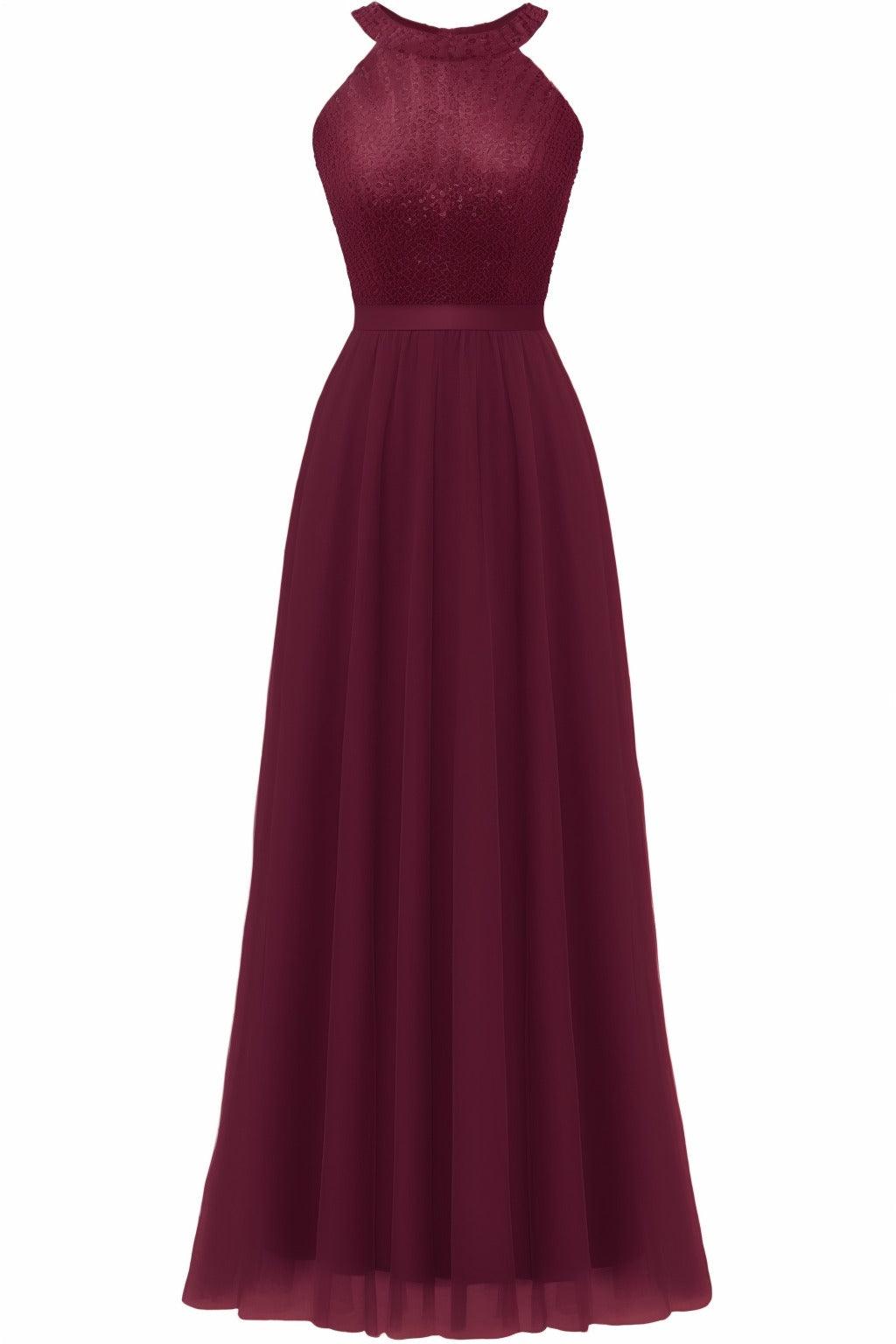 A-Line Floor Length Sequined Prom Dress CS0422 - COCOMELODY
