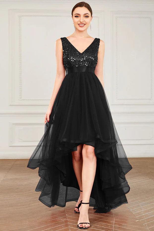 Ball Gown Knee Length Sequined Dress CS0384 - COCOMELODY
