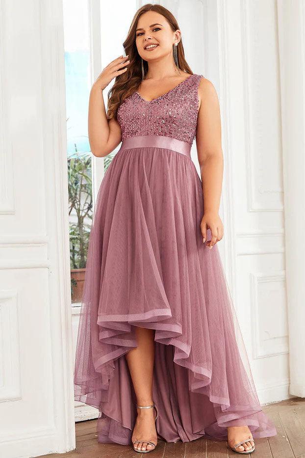 Ball Gown Knee Length Sequined Dress CS0384 - COCOMELODY