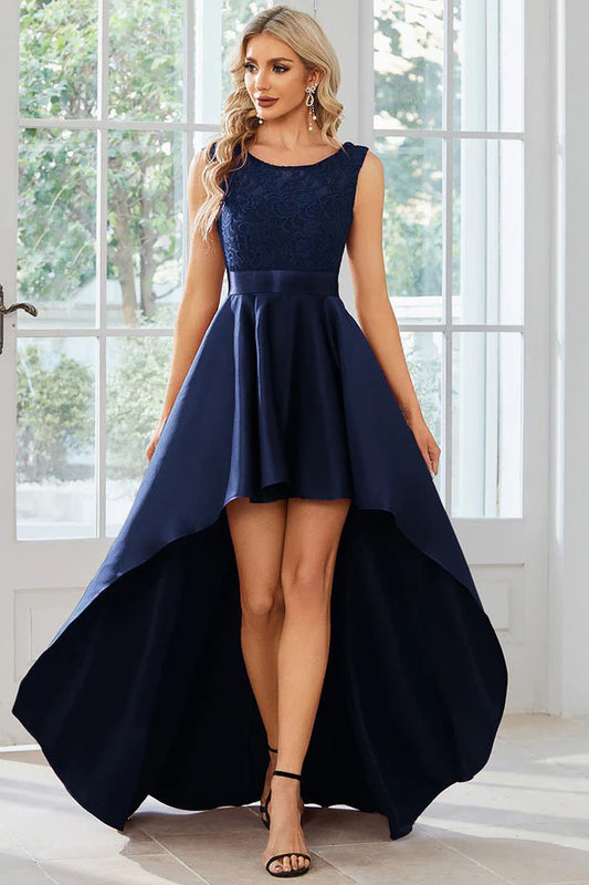 A-Line High-Low Lace Dress CS0390