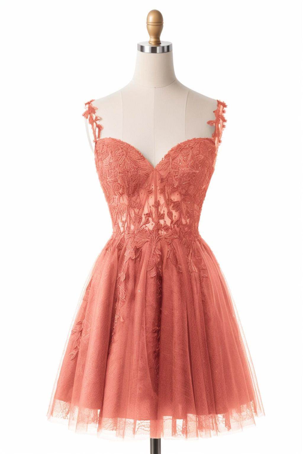 A-Line Short-Mini Tulle Homecoming Dresses COCOMELODY CS0505, Fandango Pink A-Line Short-Mini Tulle Homecoming Dresses COCOMELODY CS0505, Fandango Pink