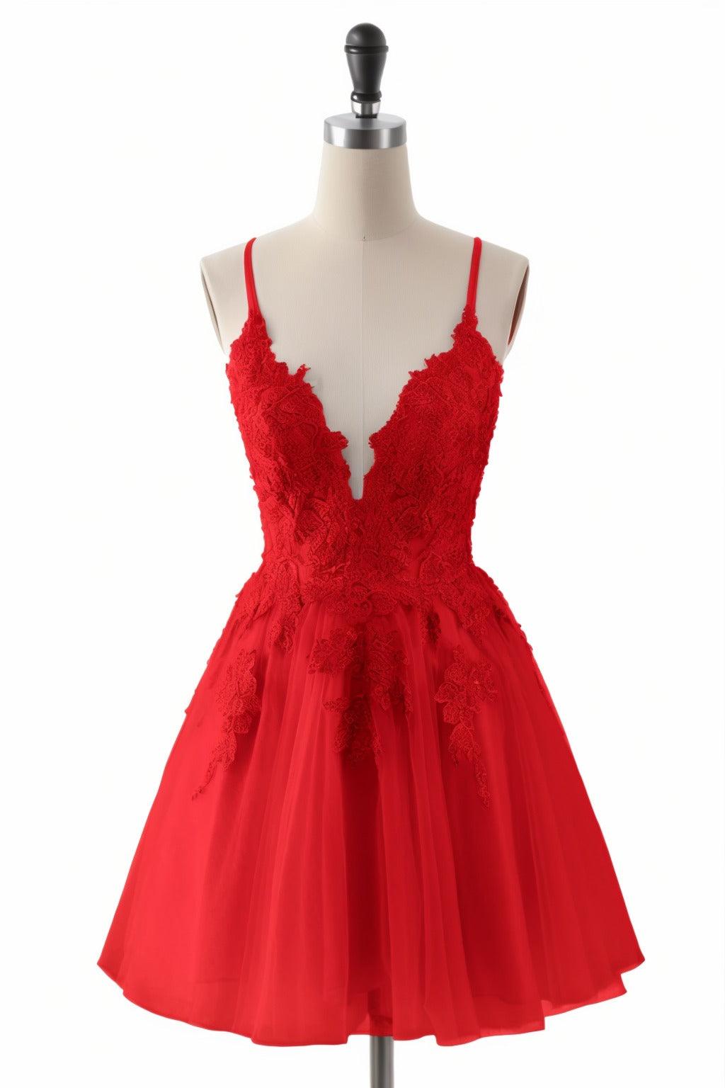 A-Line Short-Mini Tulle Homecoming Dresses CS0506 - COCOMELODY
