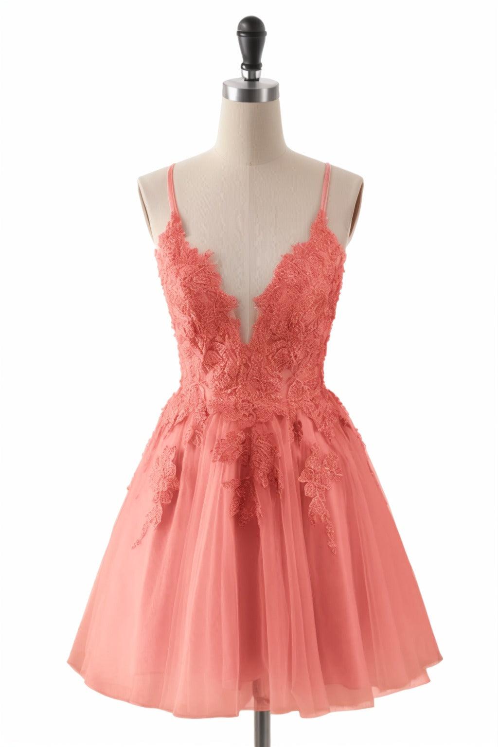 A-Line Short-Mini Tulle Homecoming Dresses CS0506 - COCOMELODY