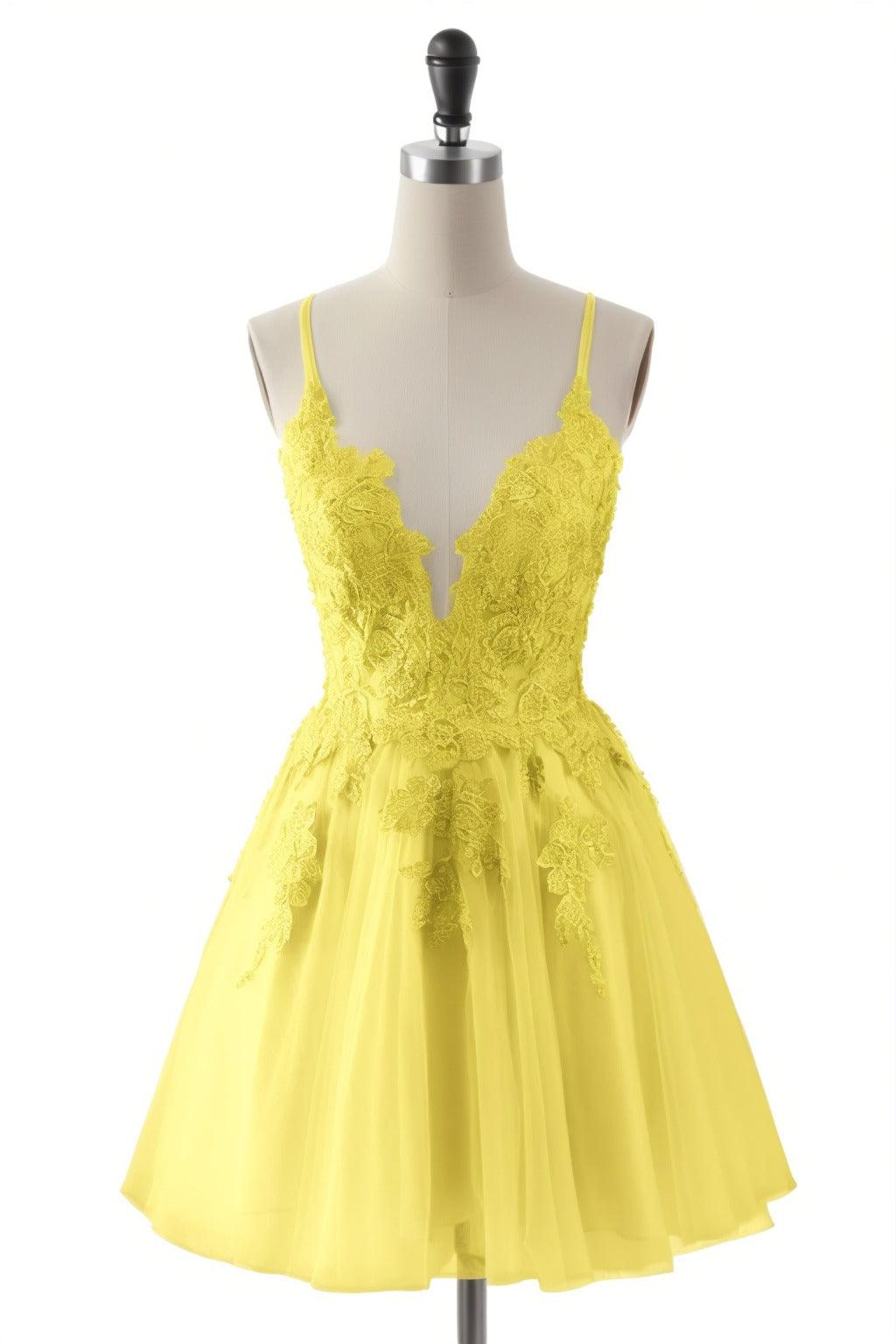 A-Line Short-Mini Tulle Homecoming Dresses CS0506 - COCOMELODY