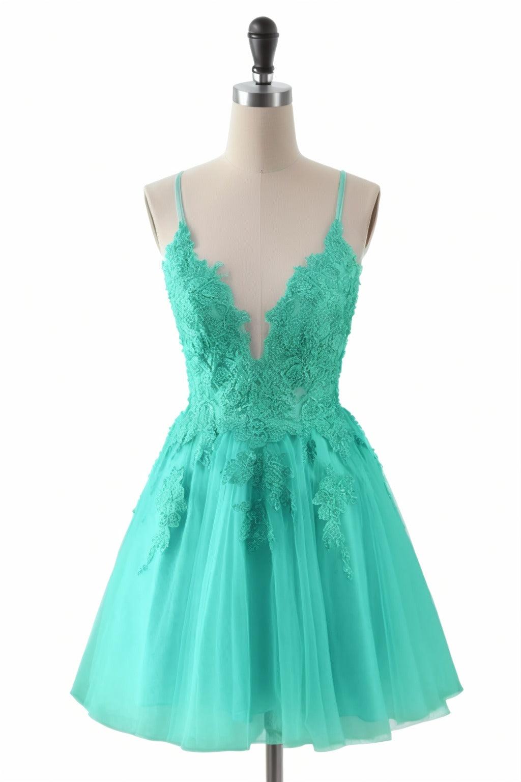 A-Line Short-Mini Tulle Homecoming Dresses CS0506 - COCOMELODY