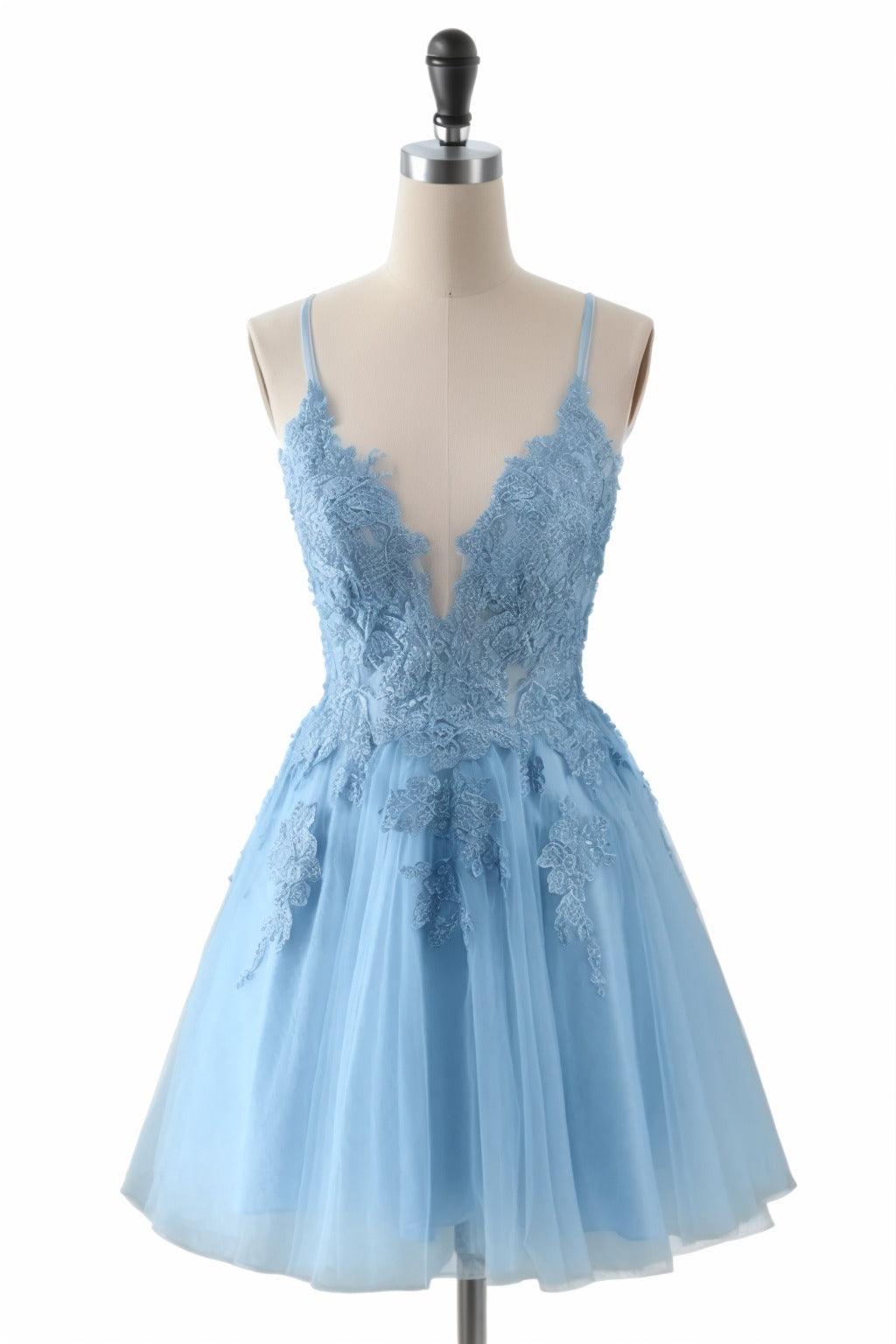 A-Line Short-Mini Tulle Homecoming Dresses CS0506 - COCOMELODY