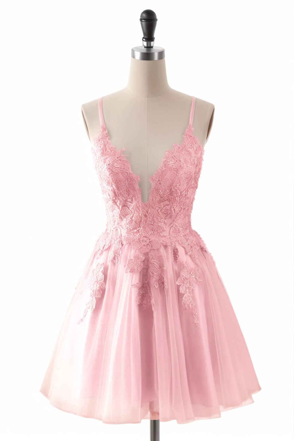 A-Line Short-Mini Tulle Homecoming Dresses CS0506 - COCOMELODY