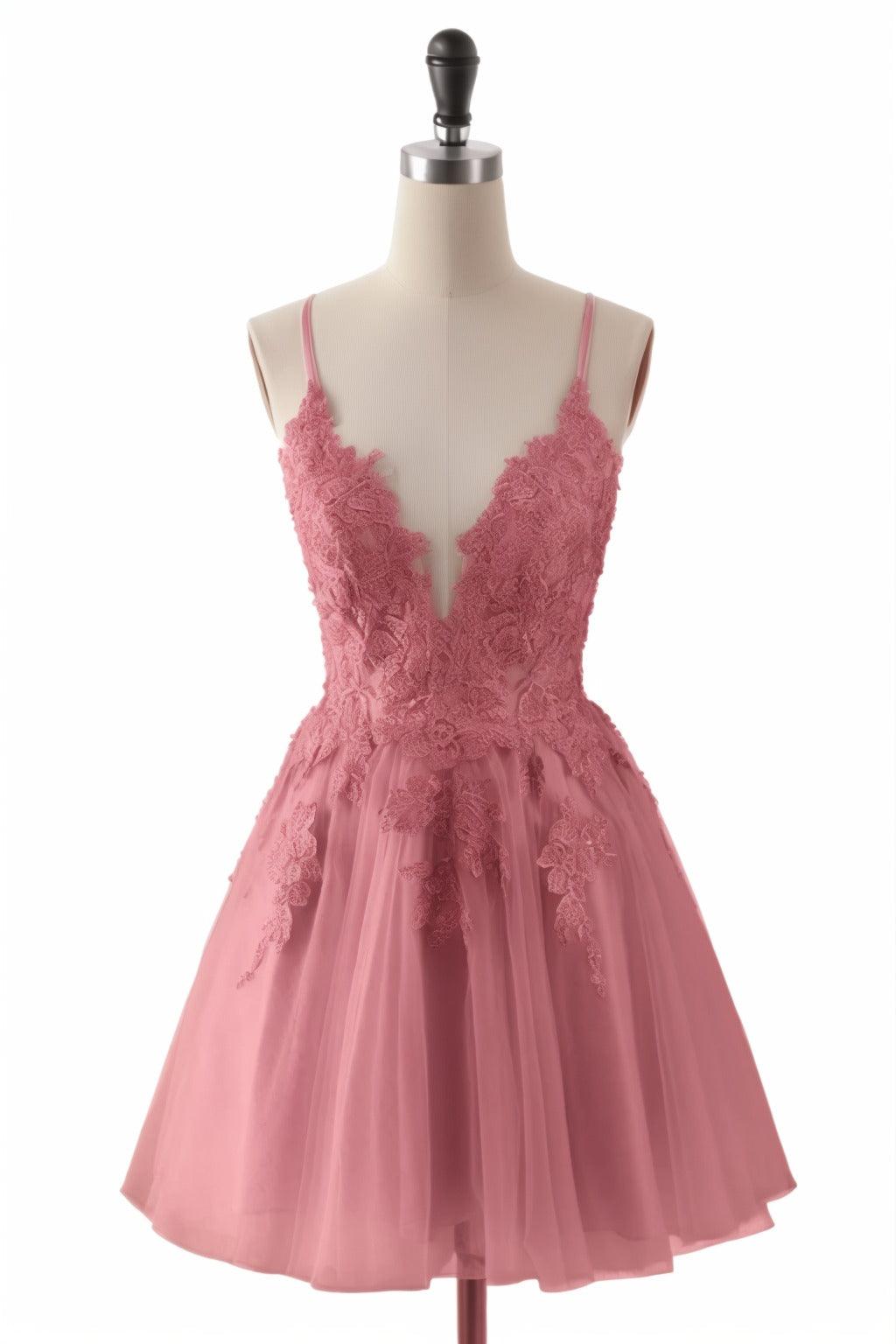 A-Line Short-Mini Tulle Homecoming Dresses CS0506 - COCOMELODY