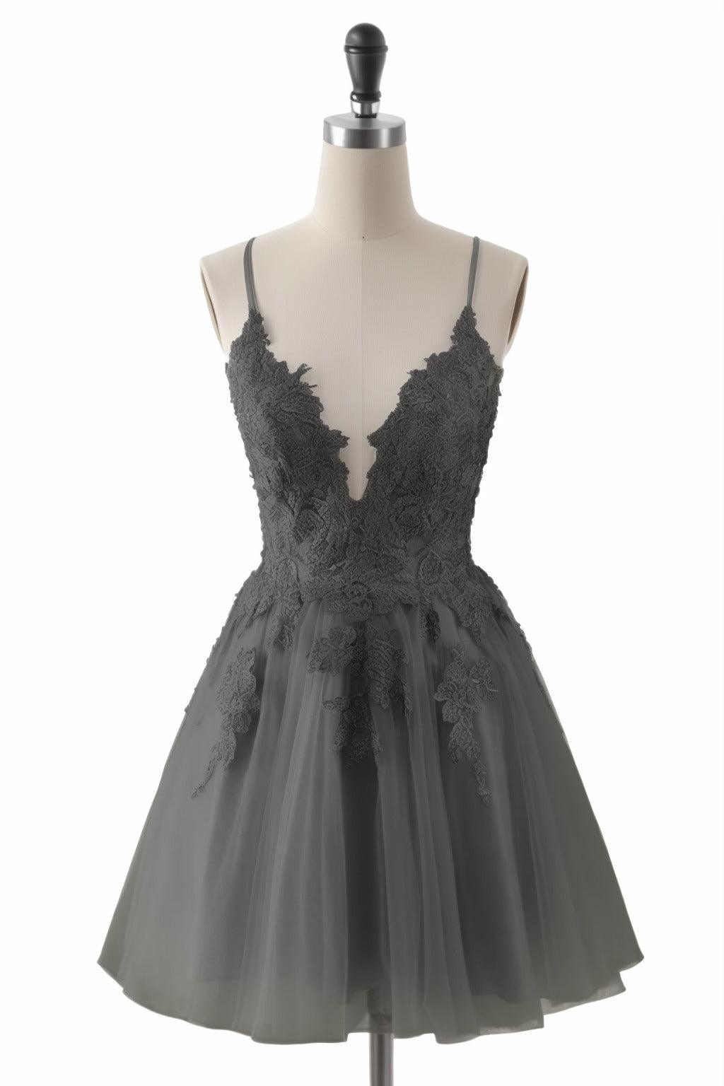 A-Line Short-Mini Tulle Homecoming Dresses CS0506 - COCOMELODY
