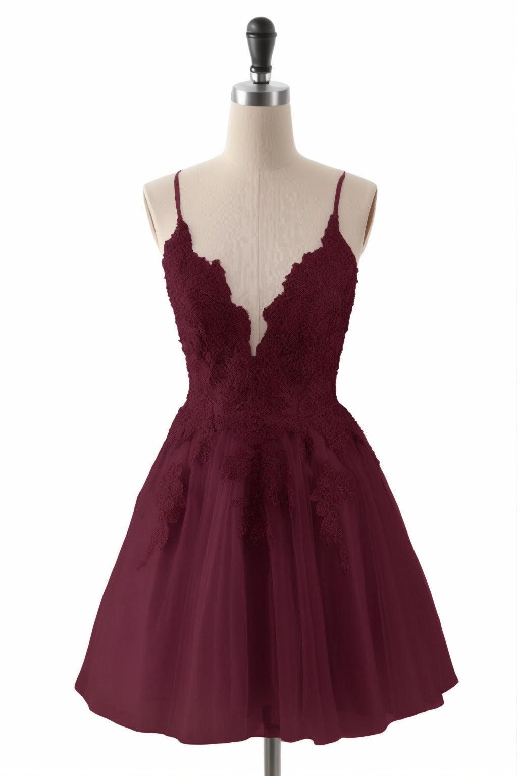A-Line Short-Mini Tulle Homecoming Dresses CS0506 - COCOMELODY