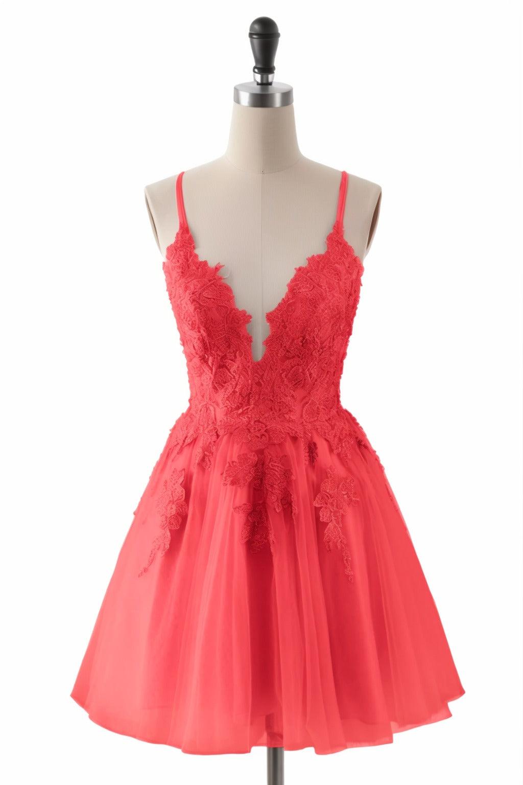 A-Line Short-Mini Tulle Homecoming Dresses CS0506 - COCOMELODY